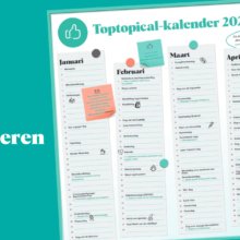 Bestel nu je papieren Toptopical-kalender