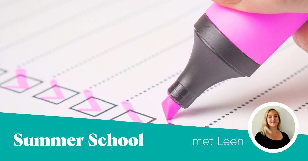 Summer School: Een handige checklist voor je SEO? Check!